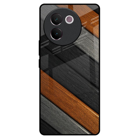 Tri Color Wood Glossy Case for Vivo V30e