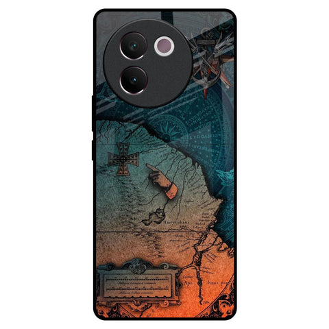 Geographical Map Glossy Case for Vivo V30e