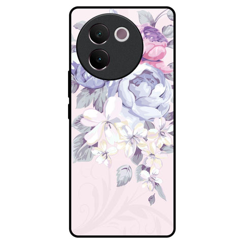 Elegant Floral Glossy Case for Vivo V30e