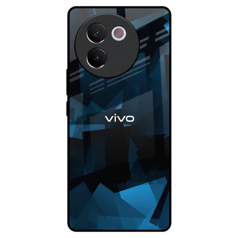 Polygonal Blue Box Glossy Case For Vivo V30e