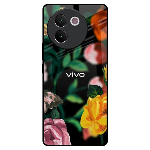 Flowers & Butterfly Glossy Case for Vivo V30e