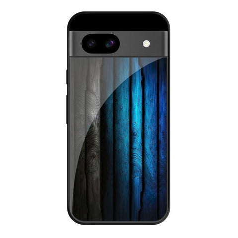 Grey & Blue Wooden Texture Glossy Case for Google Pixel 8A