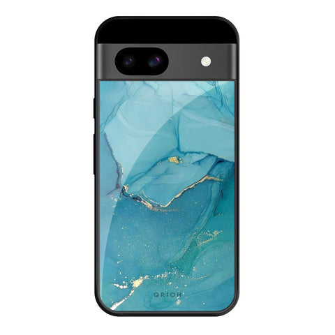 Blue Golden Glitter Glossy Case for Google Pixel 8A