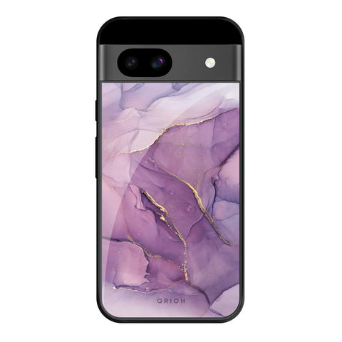 Purple Gold Marble Glossy Case for Google Pixel 8A