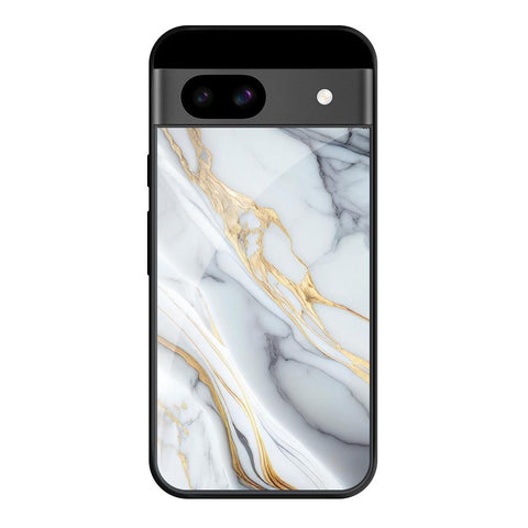 White Grey Marble Glossy Case for Google Pixel 8A