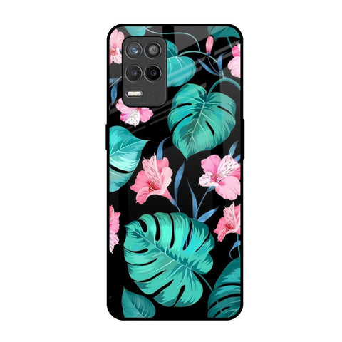Tropical Leaves & Pink Flowers Glossy Case for Realme Narzo 30 5G