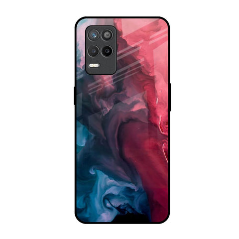 Blue & Red Smoke Glossy Case for Realme Narzo 30 5G