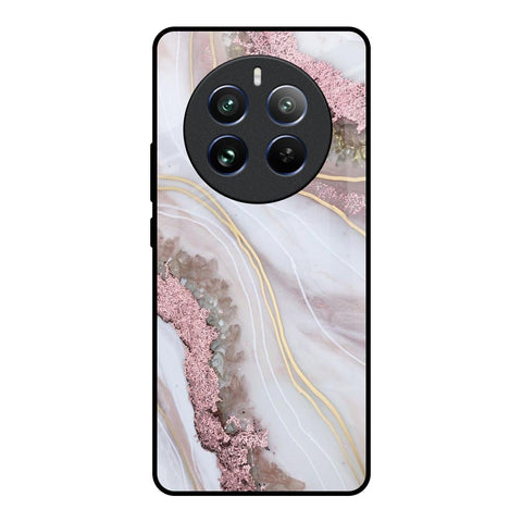 Pink & Gold Gllitter Marble Glossy Case for Realme P1 5G