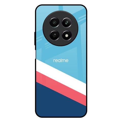 Pink & White Stripes Glossy Case For Realme 12X 5G