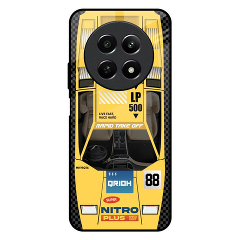 Yellow Racing Car Glossy Case for Realme C65 5G