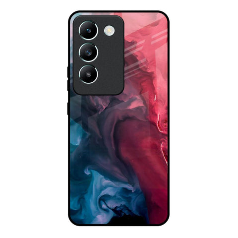 Blue & Red Smoke Glossy Case for Vivo Y200e 5G