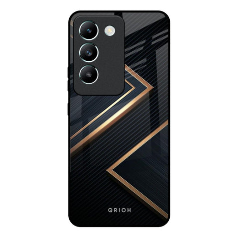 Sleek Golden & Navy Glossy Case for Vivo Y200e 5G