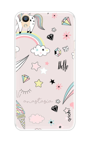 Unicorn Doodle Soft Cover For OPPO R9