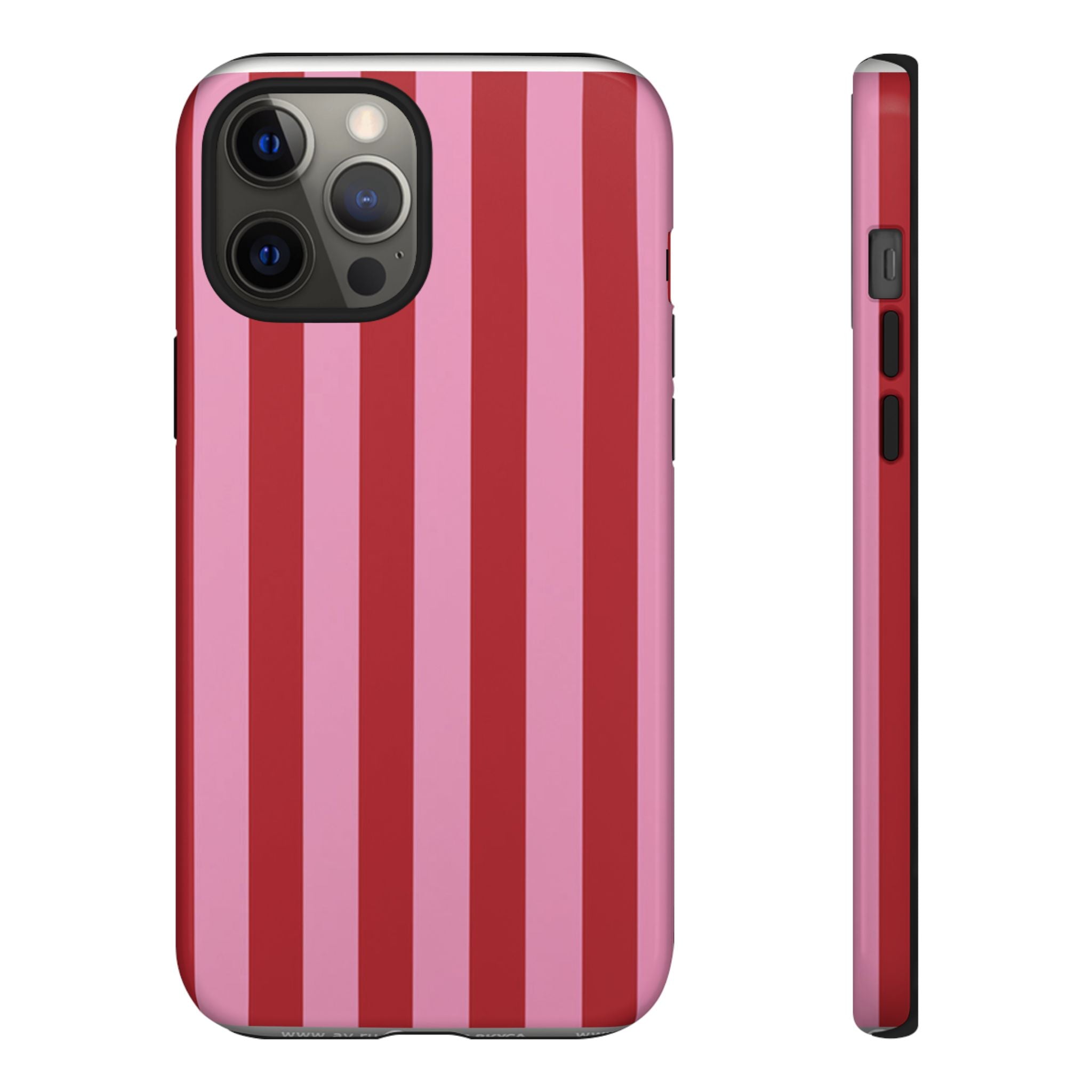 Pink Stripes Tough Case  Available For All iPhone Models