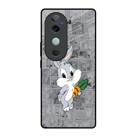 Cute Baby Bunny Glossy Case for Vivo V40 5G