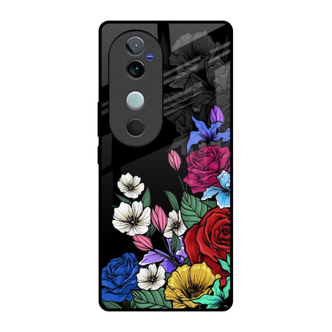 Rose Flower Bunch Art Glossy Case for Vivo V40 5G