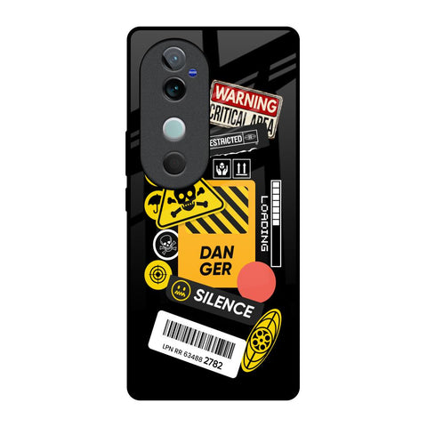 Danger Signs Glossy Case for Vivo V40 5G