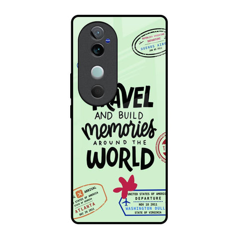 Travel Stamps Glossy Case for Vivo V40 5G
