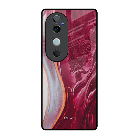 Crimson Ruby Glossy Case for Vivo V40 5G