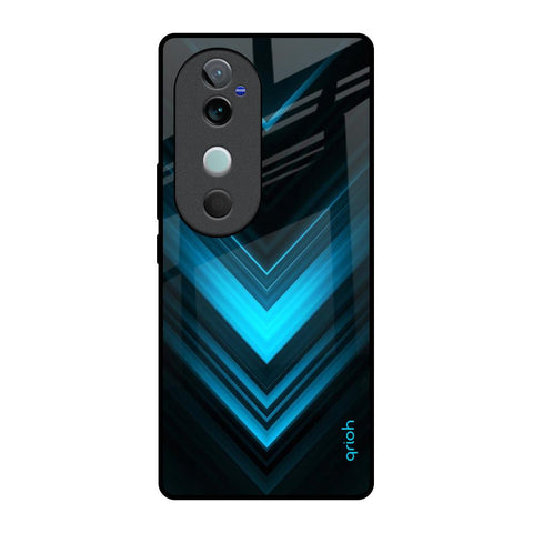 Vertical Blue Arrow Glossy Case For Vivo V40 5G