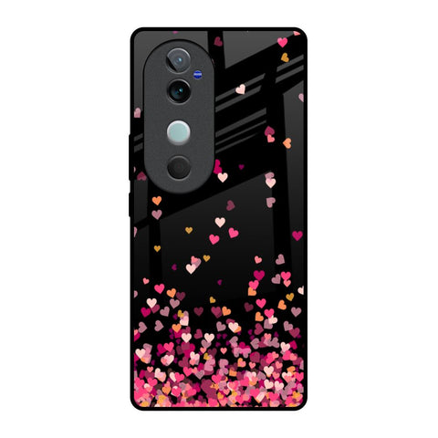 Heart Rain Fall Glossy Case For Vivo V40 5G