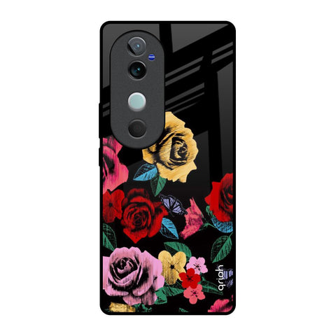 Floral Decorative Glossy Case For Vivo V40 5G