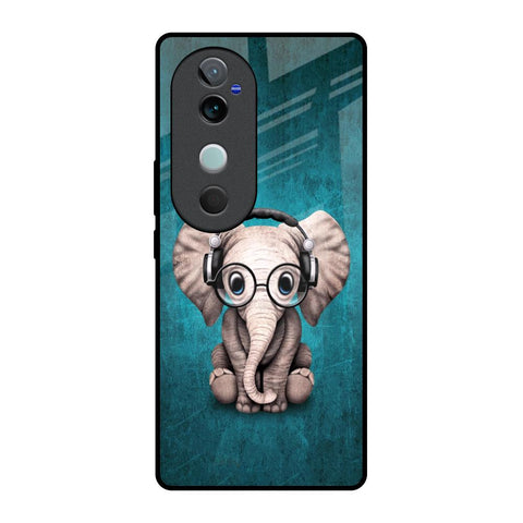 Adorable Baby Elephant Glossy Case For Vivo V40 5G