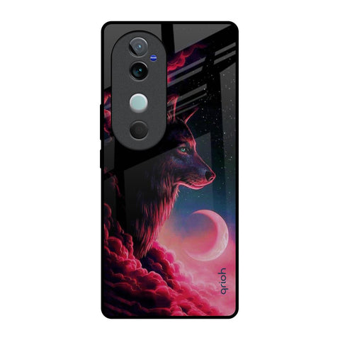 Moon Wolf Glossy Case for Vivo V40 5G