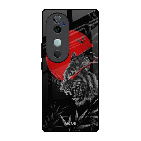 Red Moon Tiger Glossy Case for Vivo V40 5G