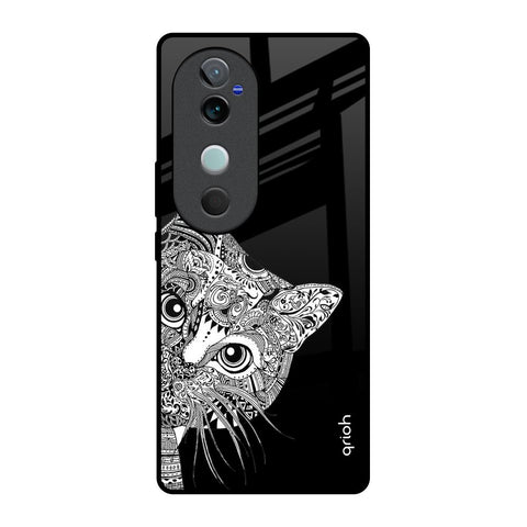 Kitten Mandala Glossy Case for Vivo V40 5G