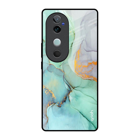 Green Marble Glossy Case for Vivo V40 5G