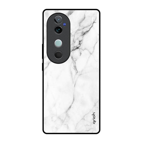Modern White Marble Glossy Case for Vivo V40 5G