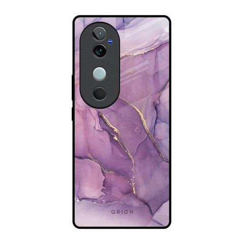 Purple Gold Marble Glossy Case for Vivo V40 5G