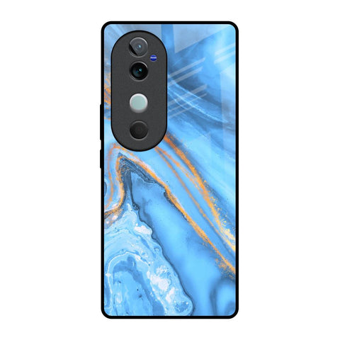 Vibrant Blue Marble Glossy Case for Vivo V40 5G