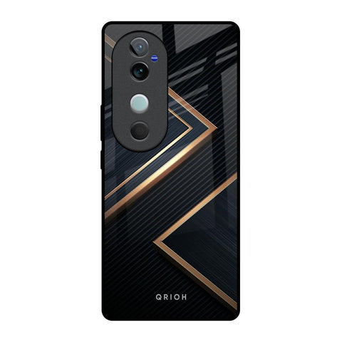 Sleek Golden & Navy Glossy Case for Vivo V40 5G