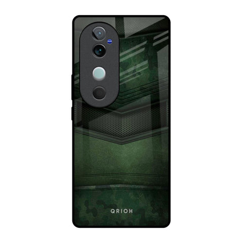 Green Leather Glossy Case for Vivo V40 5G