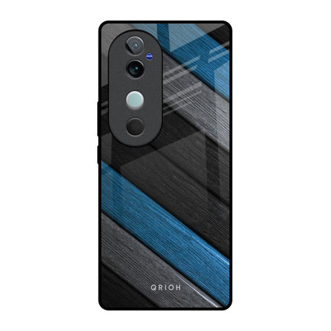 Multicolor Wooden Effect Glossy Case for Vivo V40 5G
