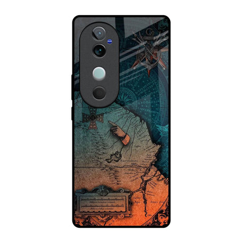 Geographical Map Glossy Case for Vivo V40 5G