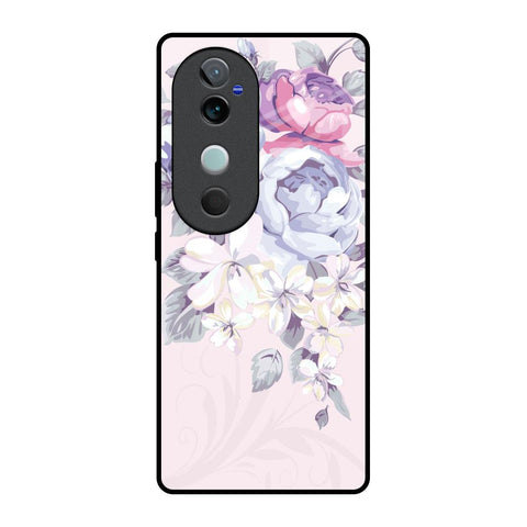 Elegant Floral Glossy Case for Vivo V40 5G