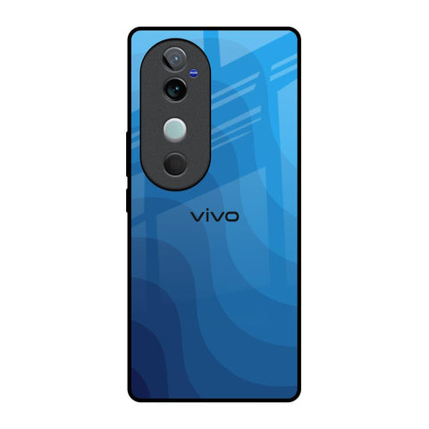 Blue Wave Abstract Glossy Case for Vivo V40 5G