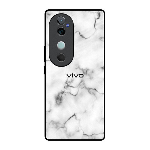 Satin White Marble Glossy Case for Vivo V40 5G