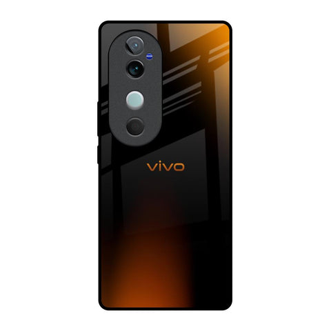 Orange Black Fusion Glossy Case for Vivo V40 5G