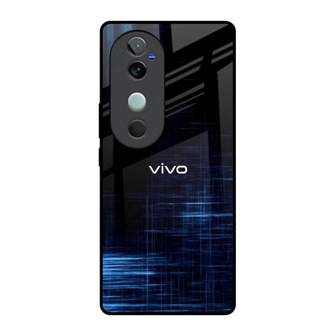 Blue Scratch Glossy Case for Vivo V40 5G