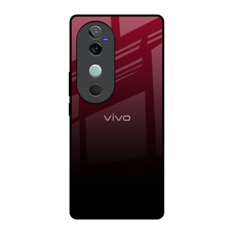 Wine Red Glossy Case For Vivo V40 5G