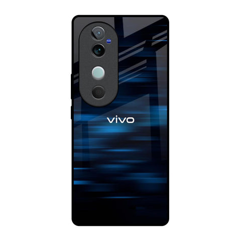 Blue Rough Abstract Glossy Case for Vivo V40 5G