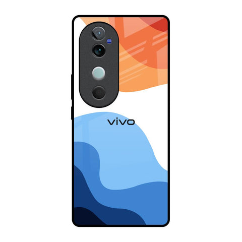 Wavy Color Pattern Glossy Case for Vivo V40 5G