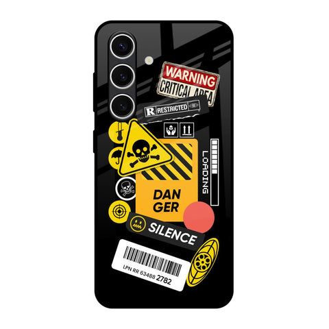 Danger Signs Glossy Case for Samsung Galaxy S24 FE 5G