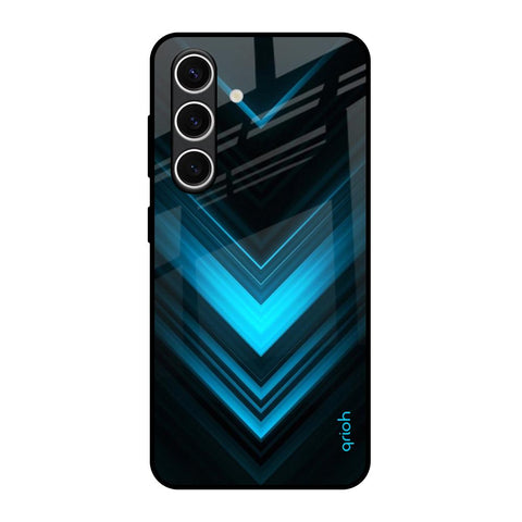 Vertical Blue Arrow Glossy Case For Samsung Galaxy S24 FE 5G