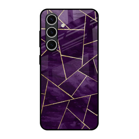 Geometric Purple Glossy Case For Samsung Galaxy S24 FE 5G