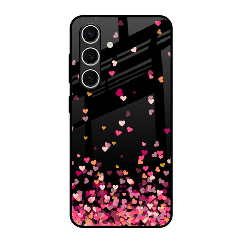 Heart Rain Fall Glossy Case For Samsung Galaxy S24 FE 5G
